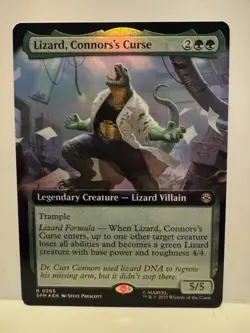Lizard, Connor's Curse - Extended Foil - Spider-Man - NM - MTG Magic - 0265 - Image 1