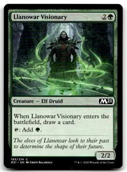 MTG Llanowar Visionary C Core Set 2021 193 LP - Image 1