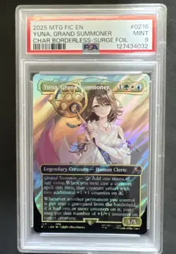 PSA 9 Yuna, Grand Summoner 0216 Surge Foil 2025 MTG Final Fantasy Commander - Image 1