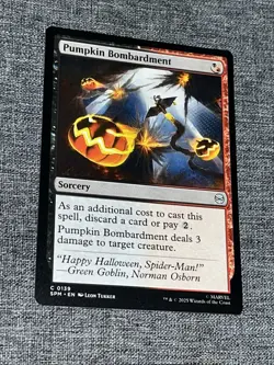 MTG Universes Beyond: Spider-man Pumpkin Bombardment 0139 NM / M SPM - Image 1