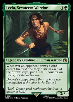 Leela, Sevateem Warrior - Doctor Who #0107 MTG Magic The Gathering - Image 1