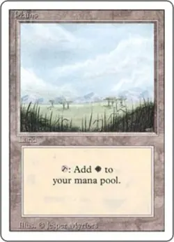 Plains (Trees) - Revised Edition # MTG Magic The Gathering - Image 1