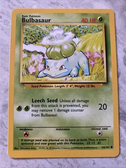 Pokemon TCG - Bulbasaur - Base Set - Common - 44/102 - WOTC - Image 1