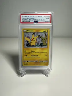 2019 Pokemon SM Black Star Promo Team Up Single Pack Blisters Pikachu Holo PSA 9 - Image 1