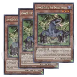 Yugioh Advanced Crystal Beast Emerald Tortoise x3 - 1st Secret Rare NM Free Holo - Image 1
