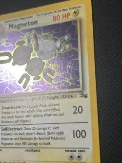 Magneton Pokemon Card Unlimited Holo Rare Fossil Set 11/62 NM - Image 5