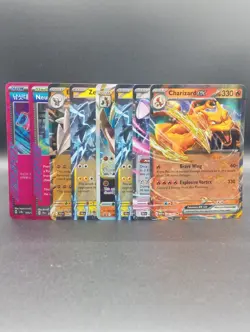 Pokemon | Lot Of 8 Cards | Near Mint Condition | Charizard EX, Kleavor VStar - Image 1