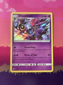 Pokemon Card Chandelure Lost Thunder Holo Rare 103/214 Near Mint - Image 1
