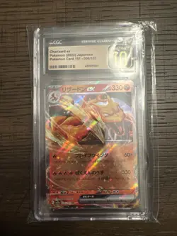 CGC PRISTINE 10 Charizard EX 006/165 Japanese Pokemon 151 Sv2a 2023 Pokemon Card - Image 1