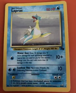 Pokemon Card - Lapras 10/62 Fossil Set WOTC Holo Rare Vintage - Image 1