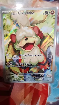 Pokemon TCG Growlith Hisuian Twilight Masquerade Illustration Card 181/167 - Image 2