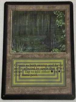 Bayou [International Collectors’ Edition] Clipped/Creased Magic MTG - Image 1