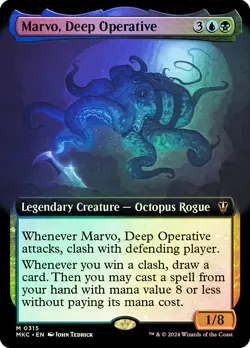 MTG FOIL Marvo, Deep Operative Extended Art - Murders at Karlov Manor Commander - Image 1