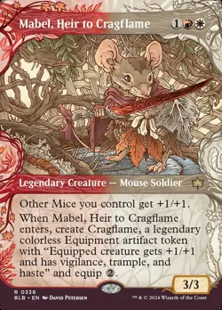 Mabel, Heir to Cragflame Borderless Regular - Bloomburrow MTG-NM - Image 1