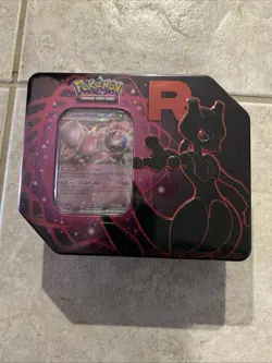Pokemon TCG Team Rocket (Destined Rivals) Tin New & Factory SEALED Mewtwo - Image 1