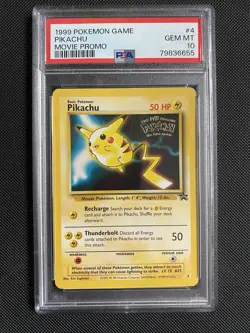 Pikachu 1999 POKEMON MOVIE PROMO #4 PSA 10 - Image 1