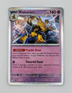 Alakazam Holo Rare Mega Evolution 056/132 NM Pokemon Pack Fresh - Image 1