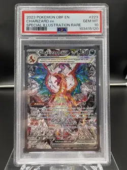 2023 Pokemon TCG - Charizard ex - Obsidian Flames SIR No. 223/197 | PSA 10 - Image 1