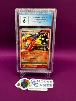 2009 Pokemon Supreme Victors Blaziken FB LV.X 142/147 CGC EX/MT 6 *CCGHouse* - Image 1