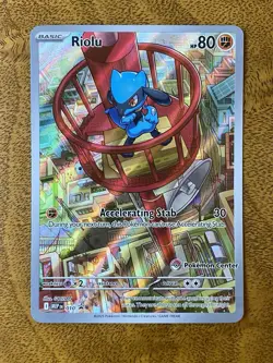 Riolu 010 Pokemon Center STAMPED Black Star Promo - Mega Evolution - TCG NM - Image 1