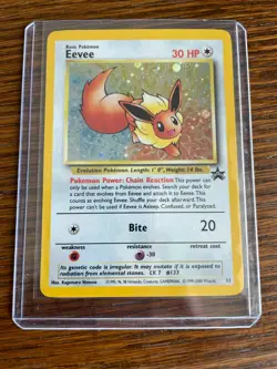 Eevee #11 Pokemon TCG 1999 Black Star Holo Promo WOTC. Near mint or better. - Image 4