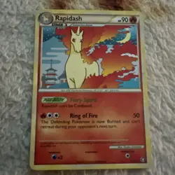 Pokemon TCG Rapidash 8/102 HeartGold & SoulSilver Triumphant Holo Rare LP - Image 1