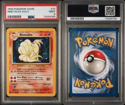 1999 POKEMON BASE SET UNLIMITED #12 NINETALES HOLO - PSA 9 MINT - Image 5