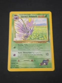 Sabrina's Venomoth 034/132 Gym Heroes Regular Black Star Rare Pokemon TCG LP - Image 1