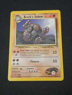Brock's Golem 020/132 Gym Heroes Regular Black Star Rare WOTC Pokemon TCG LP - Image 1