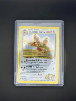 Lt. Surge's Fearow 7/132 WotC Gym Heroes Holo Rare Pokemon TCG MP English - Image 3