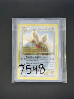 Lt. Surge's Fearow 7/132 WotC Gym Heroes Holo Rare Pokemon TCG MP English - Image 4