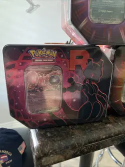 Pokemon TCG Destined Rivals Team Rocket Tin Set Complete Art Lot of 3 New Sealed - Image 3