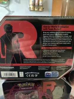 Pokemon TCG Destined Rivals Team Rocket Tin Set Complete Art Lot of 3 New Sealed - Image 5