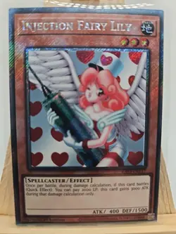 Yu-Gi-Oh Injection Fairy Lily 1st Edition Platinum Secret Rare RA03-EN117... - Image 1