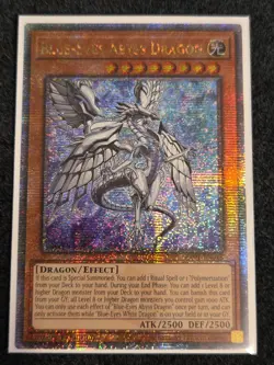 Yugioh Blue-Eyes Abyss Dragon RA01-EN016 Quarter Century Secret Rare 1st Ed NM - Image 1
