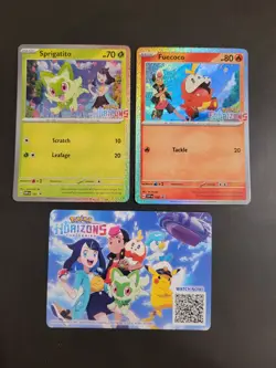 Pokemon Card Sprigatito SVP191 & Fuecoco SVP192 Holo Black Star Promo NM - Image 1