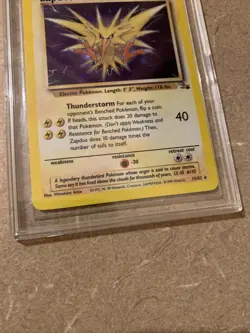 Zapdos 15/62 - Fossil Set - Rare Holo - Vintage WOTC Pokemon Card - LP - Image 3