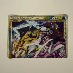 Raikou & Suicune Legend (Top) 92/95 Unleashed Holo MP Pokemon Card TCG - Image 1