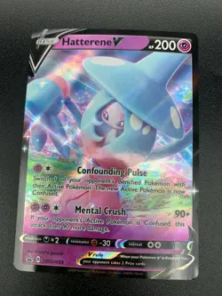 Hatterene V SWSH055 Ultra Rare Black Star Promo Pokemon Card NM Holo 2020 - Image 1