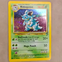 Pokemon TCG Nidoqueen Holo Unlimited Card 12/130 Base Set 2 LP Lightly Played - Image 1