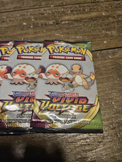 Pokemon Card 10 Packs- Vivid Voltage - Fun Pack - 3 Cards - Factory Sealed - Image 2