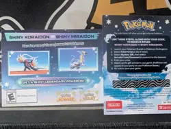Shiny Koraidon/Miraidon Pokemon Scarlet Violet Code Card - Gamestop *CODE ONLY - Image 1
