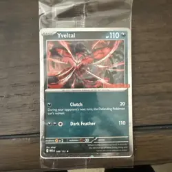 *Pokemon Mega Evolution Yveltal 088/132 Stamped card GAMESTOP PROMO IN HAND NOW* - Image 1