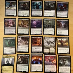 Magic The Gathering Lot Of 20 Black Cards Including Rares and Mythics NM - Image 1