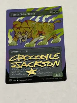 MTG Magic Temur Sabertooth Foil Sketch x1 Signed Proof Secret Lair SLD Jackson - Image 4