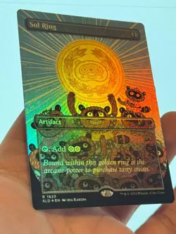 1X FOIL Sol Ring BORDERLESS MINT MTG Magic Secret Lair Commander 20 Ways Tanuki - Image 3
