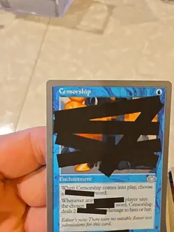MTG UNGLUED Censorship NEVER PLAYED Nm - Image 2
