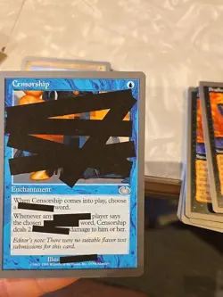 MTG UNGLUED Censorship NEVER PLAYED Nm - Image 3