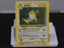 Pokemon TCG Raichu Base Set 14/102 Holo Unlimited Rare - MP - Image 1