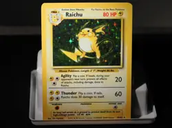 Pokemon TCG Raichu Base Set 14/102 Holo Unlimited Rare - MP - Image 2